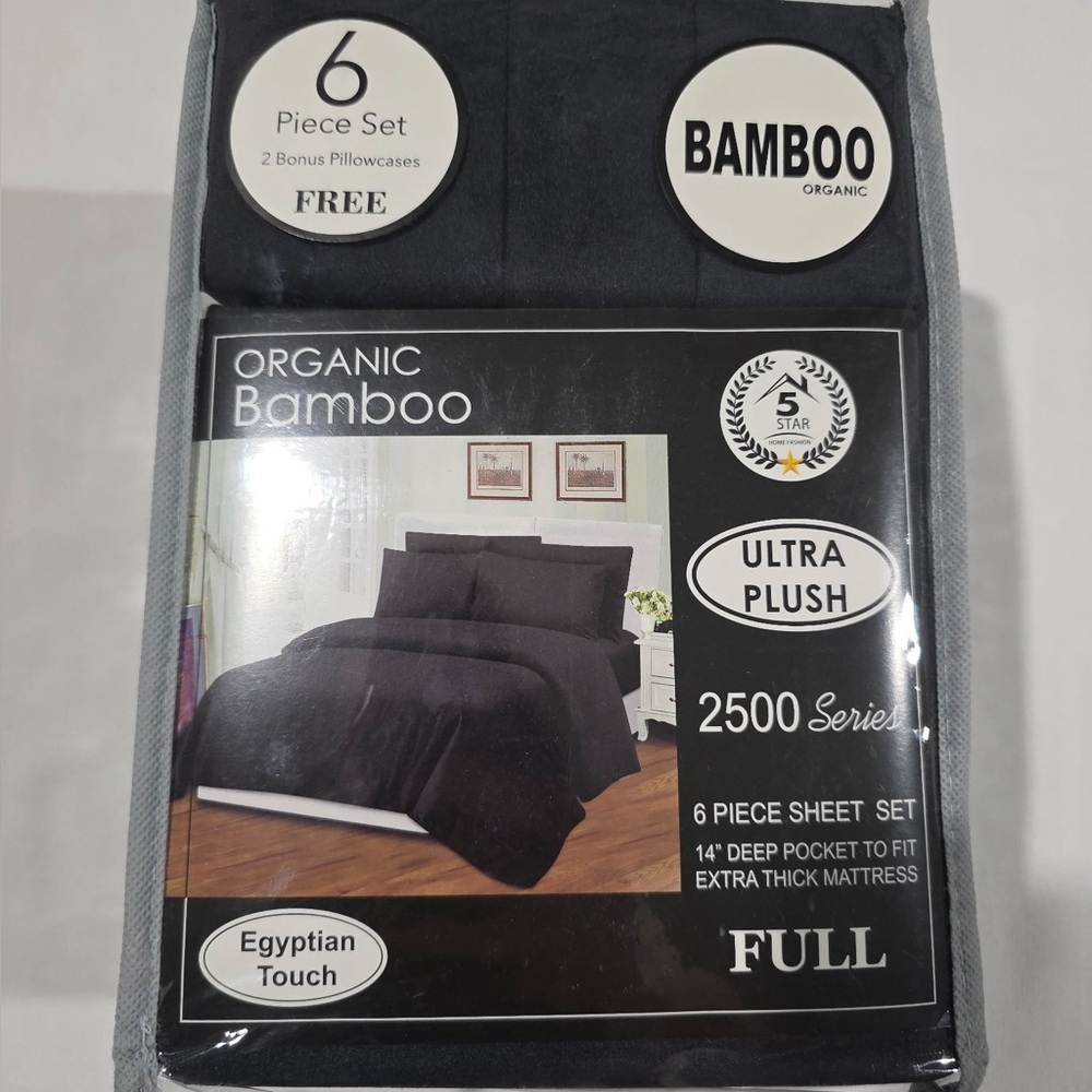 BAMBOO Organic Charcoal Full Sheet Set